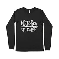 Witches Be Crazy Women’s Jersey Long Sleeve T-Shirt Black,White