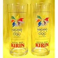 Kirin Nagano Olympics Pair Glass, Capacity 8.5 fl oz (240 ml)
