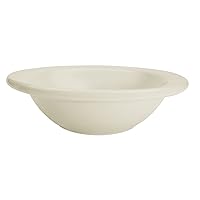 CAC China REC-10 Rolled Edge 6-3/8-Inch Stoneware Grapefruit Bowl, 13-Ounce, American White, Box of 36
