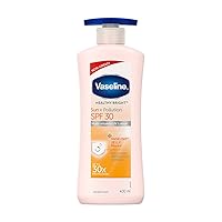 Vaseline Healthy Bright Sun Protection Body Lotion SPF 30 400 ml, Daily Moisturizer for Dry Skin, Gives Non-Greasy Glowing Skin - For Men & Women