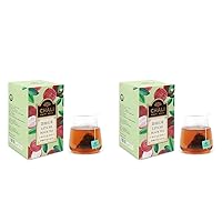 CHALI Litchi Black Tea Bags, Fruit Black Tea with Dried Litchi and Black Tea Leaf, 2.5g*15 Bags (Pack of 2)