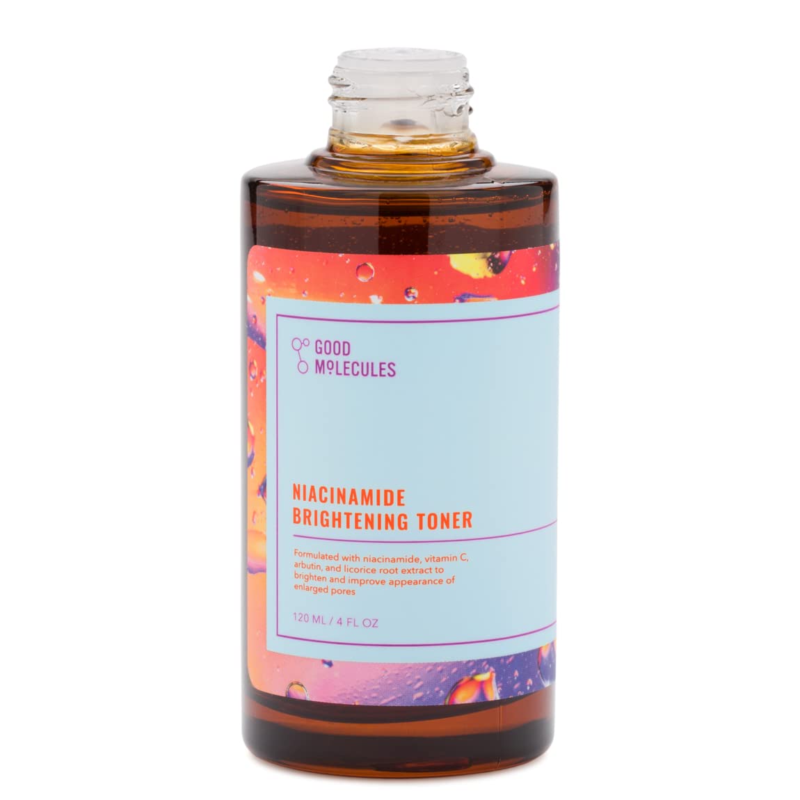 Good Molecules Niacinamide Brightening Toner 120ml/4oz - Facial Toner with Niacinamide, Vitamin C, and Arbutin for Even Texture, Tone - Skin Care for Face for Hyperpigmentation and Enlarged Pores