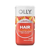 OLLY Hair and Skin Vitamin Bundle - Ultra Strength Hair Softgels with Biotin, Keratin, Vitamins B12, D and Flawless Complexion Gummy with Vitamins A, E, Zinc for Clear Skin - 30 and 50 Count
