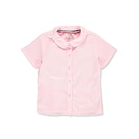 French Toast Girls' S/S Peter Pan Fitted Shirt - Pink, 6
