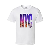 Men's M0018TS Printed New York City NYC Graphic Design T-Shirt