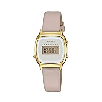 CASIO Women's Quartz Digital Watch LA670WFL (Cream, Gold), Retro, Life Waterproof, Time Alarm, Stopwatch, Preset Timer