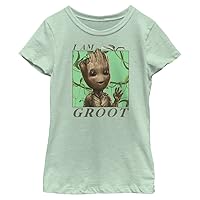 Marvel Groot Jungle Vibes Girls Short Sleeve Tee Shirt