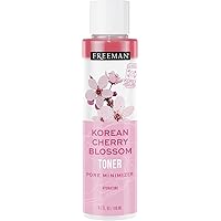 FREEMAN Beauty Makeup Remove Witch Hazel Toner for Face, Hydrating Korean Cherry Blossom, Pink, 6.1 Fl Oz