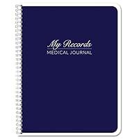 Personal Medical Journal/My Medical History Logbook/Daily Medications Log Book/Medicine, Treatment, Doctor Visit Tracking Records - Wire-O, 100 Pages 8.5