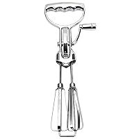 Egg Beaters Hand Crank, Egg Beaters Hand Crank, 12 Inch Manual Hand Mixer, Rotary Egg Mixer with Double Heads, Labor-saving Stainless Steel Hand Beater for Home Kitchen