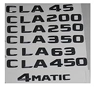 3D Gloss Black Trunk Letters Number Badge Emblems for CLA45 AMG CLA200 CLA250 CLA350 4MATIC (CLA200,Gloss Black)
