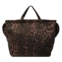 Canvas Leopard Tote Bag for Women Men Hobo Sling Bag Casual Shoulder Bag Purse Cute Dumpling Bag Trendy Crossbody Bag