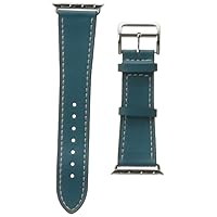 Luxury Genuine Leather Watch Strap Replacement Band - 38mm - Blue