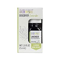Discover 100% Pure Lavender Essential Oil | GC/MS Tested for Purity | 7.4 ml (0.25 fl. oz.) in Box with Uses Insert | Lavandula angustifolia, 190847