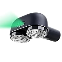 Electric Professional Dual-Head Fabric Shaver and Lint Remover and Clothes Shavers with Green Light aided Identification, Rechargeable with 2 Spare Blades, 3-Speeds (M5)