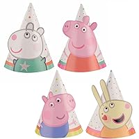 Adorable Multicolor Peppa Pig Confetti Party Mini Hats - 3.66