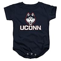 University of Connecticut Official Distressed Primary Logo Unisex Infant Snap Suit for Baby