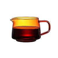 Coffee Pots 300ML/550ML Glass Coffee Sharing Pot Coffee Server Pour Out Home Brewing Cup Hand Made Coffee Maker Ice Drip Kettle (Color : Orange)