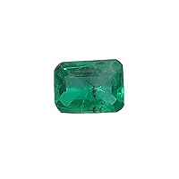 TGSC 0.70 Ct Natural Luster Emerald Octagon Shape Size 7x5 mm Cut Faceted AAA Quality Loose Gemstone Best For Making Ring