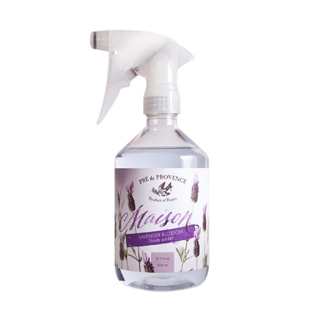 Pre de Provence Maison French Lavender Collection, Soothing & Fresh Scent, Linen Water with Sprayer, 500 ML