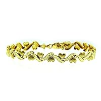 YELLOW GOLD BRACELET - THE LOVE IS EVERYWHERE BRACELET - Gold Purity:: 10K, Bracelet Sizes:: 6.5