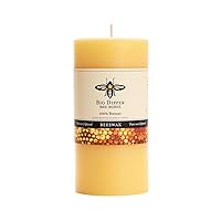 Beeswax Pillar Candle, 90-Hour Long Burn, Pure Beeswax Candle, Large 3