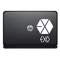 Exo Logo Version 3 Vinyl Decal Sticker for Computer MacBook Laptop Ipad Electronics Home Window Custom Walls Cars Trucks Motorcycle Automobile and More (White)