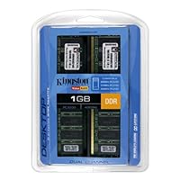 Kingston ValueRAM 1GB Kit (2x512MB Modules) 400MHz PC3200 DDR Desktop Memory (KVR400AK2/1GR)