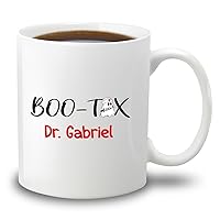 Personalized Boo Tox Coffee Mug Gift For Dermatologist/Plastic Surgeon, Funny Botox Coffee Cup 11 15 Oz, Custom Boo Tox White Mug With Plastic Surgeon Name, Boo Tox Mug Gifts For Plastic Surgeon Bday