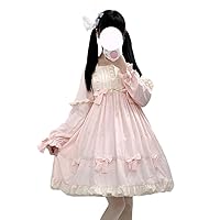 Teen Girls Sweet Lolita Princess Dress Cute Anime Bunny Print Long