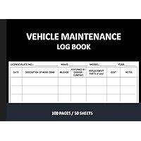 Vehicle Maintenance Log Book: Service and Repair Record Logbook | Small Size 8.25