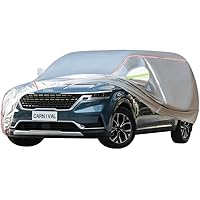 Car Covers are Suitable for 2022-2024 Kia Carnival EX/LX/LXS/SX/SX Prestige,Water, Rain, Sun and Snow Resistant Oxford Fabric Car Cover,with Side Door Zip (Color : White, Size : Carnival EX)