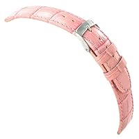20mm Morellato Samba Italian Leather Alligator Grain Light Pink Watch Band 2704