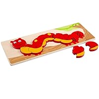 Bigjigs Toys Wooden Educational Caterpillar Number Puzzle