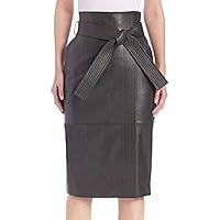 Leather Pencil Skirt for Women Below The Knee - Regular Use Skirt