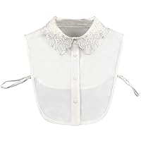 False Collar Detachable Half Shirt Blouse Elegant Fake Collar Stylish Decorative Designs for Women Girls