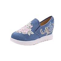 Women and Ladies Embroidery Casual Traveling Shoes Sneaker