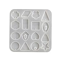 Resin Casting Molds,Earring Pendant Mold Squamous Pattern Star Heart Shape Jewelry Charm Silicone Mold with Hole Unique Epoxy Mold DIY