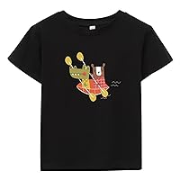 T Shirts 2t Boys Girls Short Sleeve Cartoon Prints Casual Tops for Kids Clothes Tops for Toddler Boys