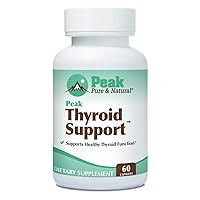 Thyroid Support by Peak Pure & Natural | Thyroid Supplement and Metabolism Booster to Support Weight Maintenance | Iodine Supplement Designed for Underactive Thyroid | 60 Capsules