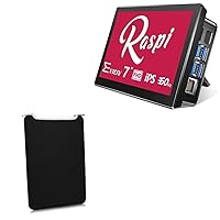 BoxWave Case Compatible with UPERFECT Raspberry Pi Touchscreen Monitor UP-MDS-101B06 (10.1 in) - SlipSuit, Soft Slim Neoprene Pouch Protective Case Cover - Jet Black