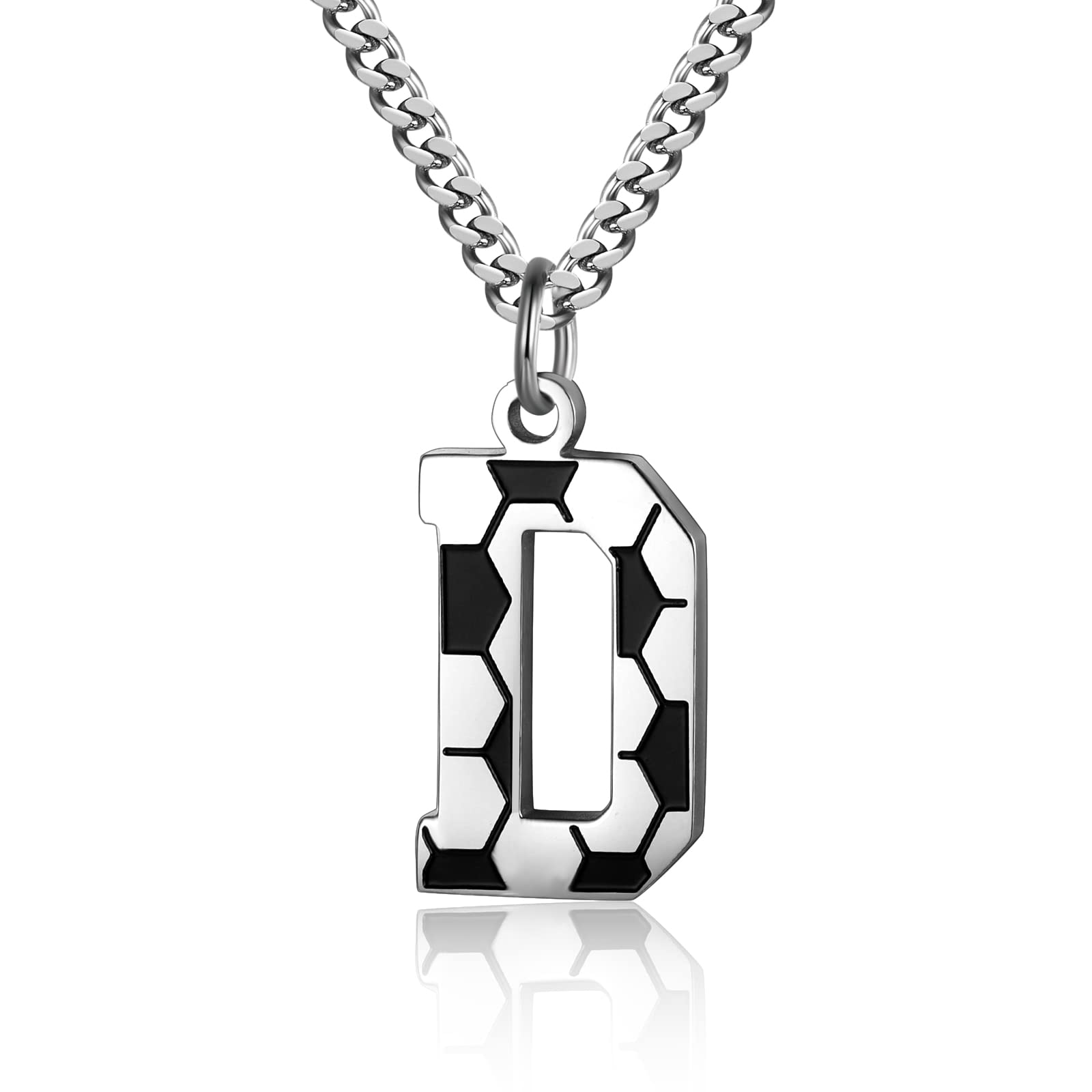  AIAINAGI Soccer Initial A-Z Letter Necklace for Boys