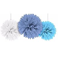 Amscan Fluffy Baby Shower Hanging Decorations-Boy, 16