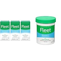 Fleet Liquid Glycerin Suppositories for Adult Constipation, 4 Suppositories, 7.5 ml (Pack of 3) & Laxative Glycerin Suppositories for Adult Constipation, Adult Laxative Jar Aloe Vera, 50 Count