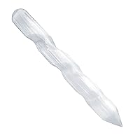 WBM Selenite Crystal Wand, High Energy Crystals for Healing and Meditation - 6 Inches