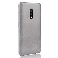 Compatible with Oppo Realme X / K3 Case Leather PC Hard Back Cover Phone Protective Shell Protection Non-Slip Scratchproof Protective case Hard Shell (Gray)