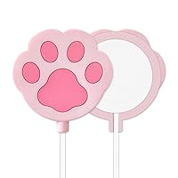 Guppy Cute Cat Paw Protective Silicone Sleeve Compatible with MagSafe Charger Soft Rubber Skin Shockproof Protection Cover Case Designed for Apple MagSafe Charger Pink