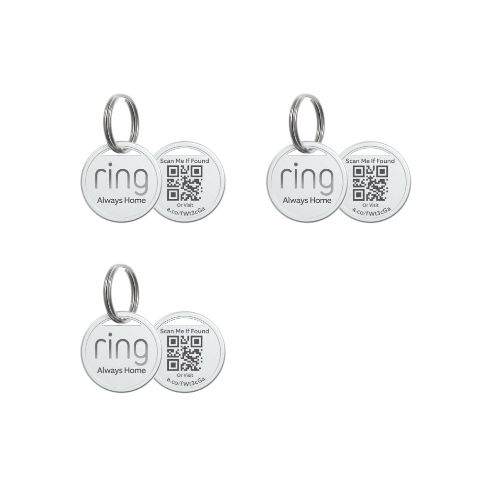 Ring Pet Tag | Easy-to-use tag with QR code | Real-time scan alerts | Shareable Pet Profile | No subscription or fees | 3-pack