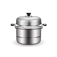 MEIYITIAN Thick Double-Layer Household Steamer Smokeless Pot Uncoated Pot Stainless Steel Large Capacity Soup Pot