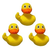 3PCS Middle Finger Ducks, Flippin' Ducks Middle Finger Small Yellow Ducks Plastic Middle Finger Flipped Ducks (3pcs)